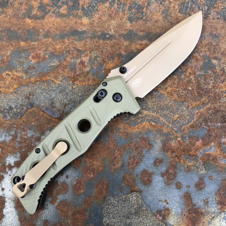 Benchmade Adamas AXIS Lock OD Green G10 Scales 3.82" FDE CruWear Blade Folding Knife